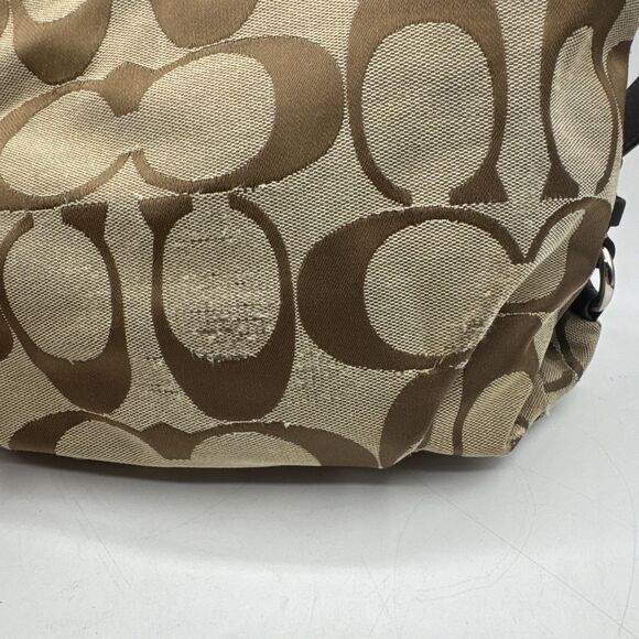 COACH Signature F15067 Shoulder Bag cross-body Brown canvas Y2K - Picture 7 of 14